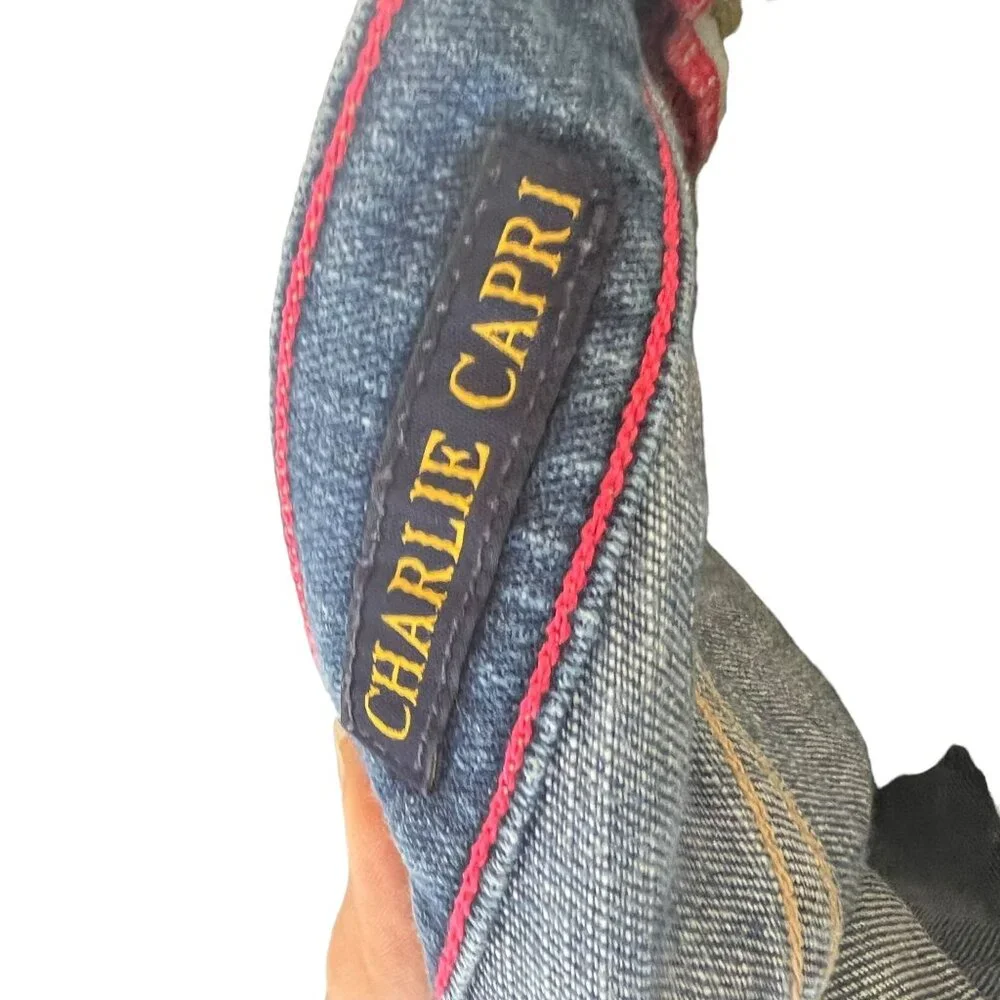 Lucky Brand Charlie Capri Distressed Medium Wash Medium Rise Skinny Jeans 8 - Picture 5 of 12
